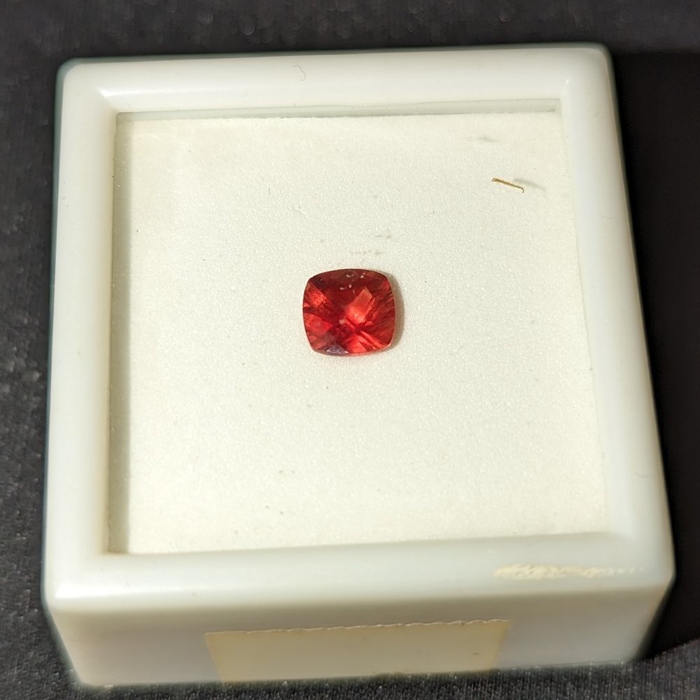 Cushion Cut Red Andesine Labadorite